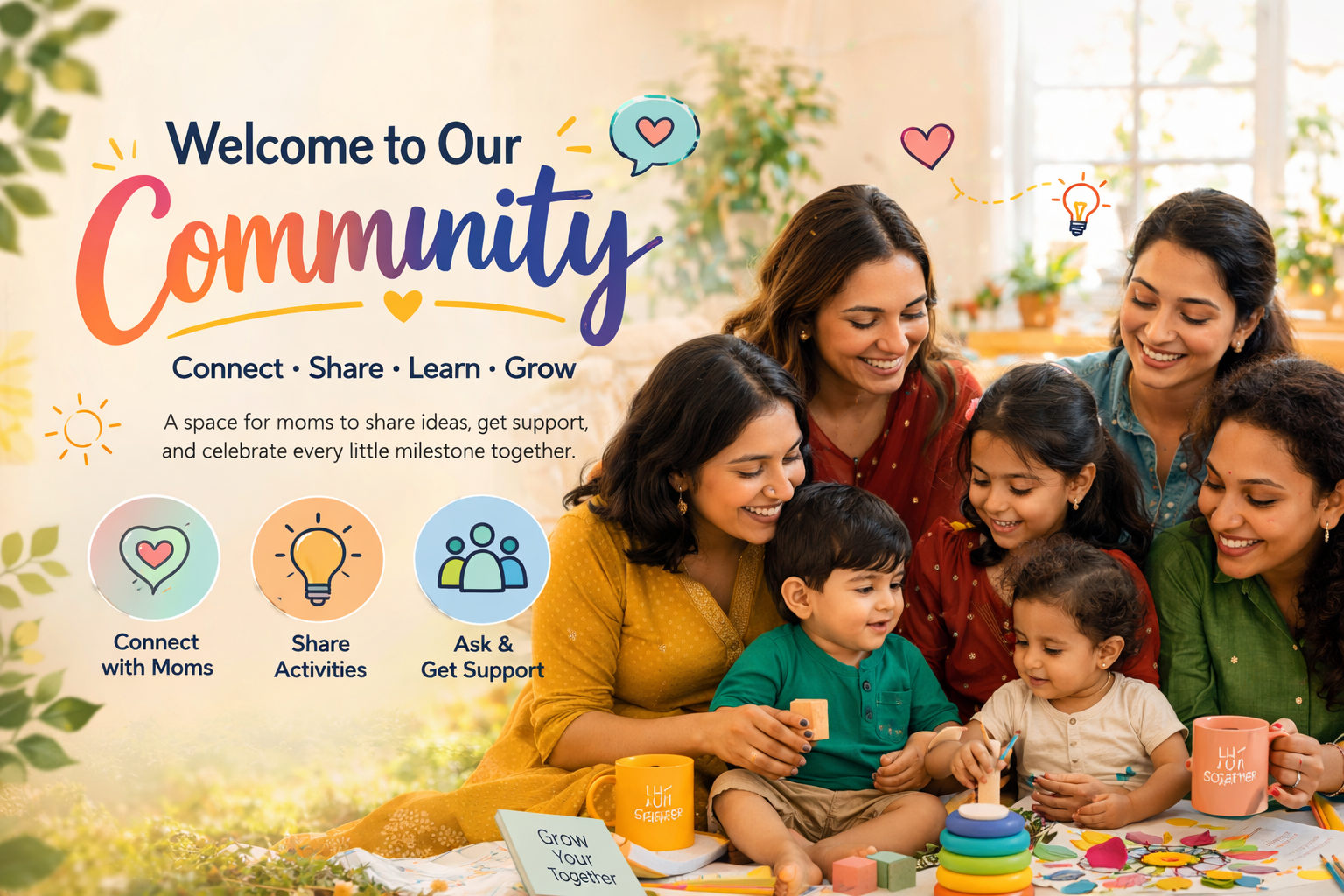 Welcome to Our Community - mothers connecting and sharing